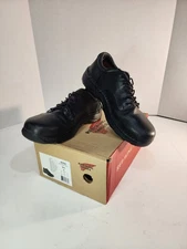 Red Wing Shoes 6703 Mens 9.5 D Black Leather Oxford Safety Shoes Aluminum Toe