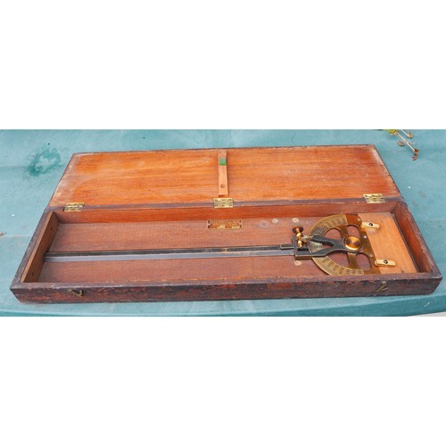 VERY RARE Scottish Long Arm Protractor by Alex Mabon & Sons of Glasgow