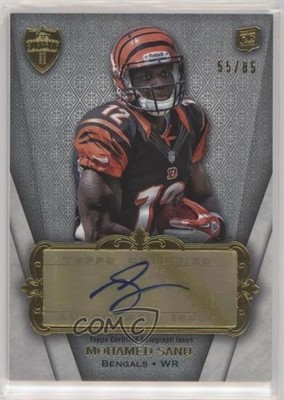 2012 Topps Supreme Rookie 55/85 Mohamed Sanu #SRA-MS Auto RC 04cw
