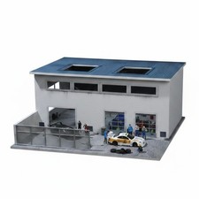 Miniature Factory Scene Battery Powered Factory Building Model Display Base