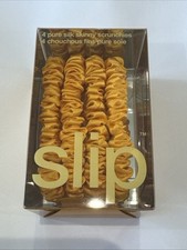 Image of Slip Silk 4 Pure Silk Skinny Scrunchies Black Golden - Sealed