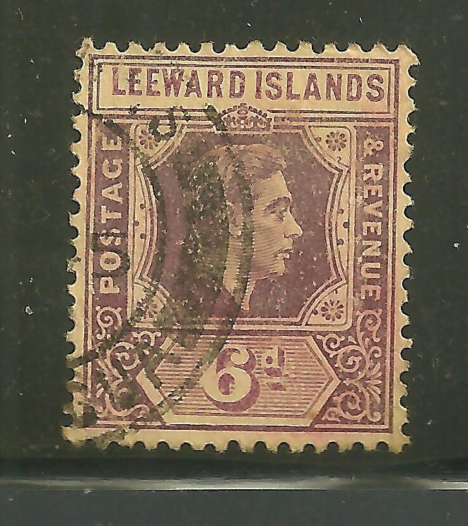 LEEWARD ISLANDS 110 USED KING GEORGE VI SCV 3.00