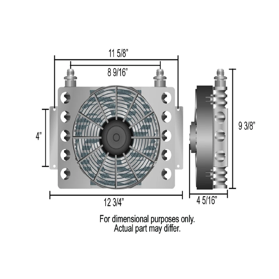 Derale Atomic Cool Plate & Fin Remote Transmission Cooler Kit -8AN Inlet 15950 Foto 3 de 4