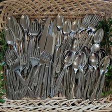 83 Pc STAINLESS STEEL Chapel Hill Superior USA &Strathmore Rogers Korea Flatware