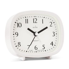 Image of Acctim Hilda Analogue Alarm Clock Non Ticking Sweep Crescendo Alarm Backlight