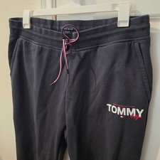 Tommy Hilfiger Mens XL Black Nineteen Eighty Five Graphic Jogger Sweatpants