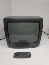 VINTAGE SHARP 13F-M100 13" ANALOG CRT COLOR TV Gaming 1994 W/ Remote  Cable