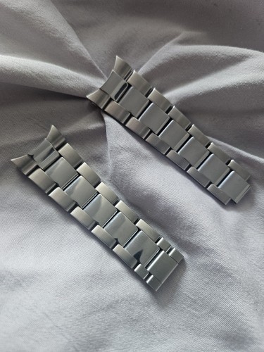 Genuine Rolex Oyster Steel & Polished Centre Bracelet Links 20mm End Link - Picture 22 of 24