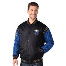 Men's Starter Black Buffalo Sabres 2024 NHL Global Series Full-Snap Varsity