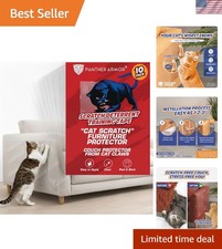 10 Pack Cat Scratch Furniture Protector Tape Sheets Double-Sided Sticky Tra...