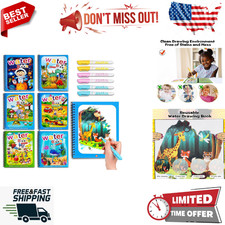 Water Coloring Books for Toddlers, Reusable Water Doodle Book Toys, Mess-Free
