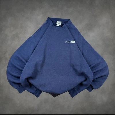 Sudadera boxy vintage años 90 azul marino Lee holgada gráfica - Imagen 1 de 4