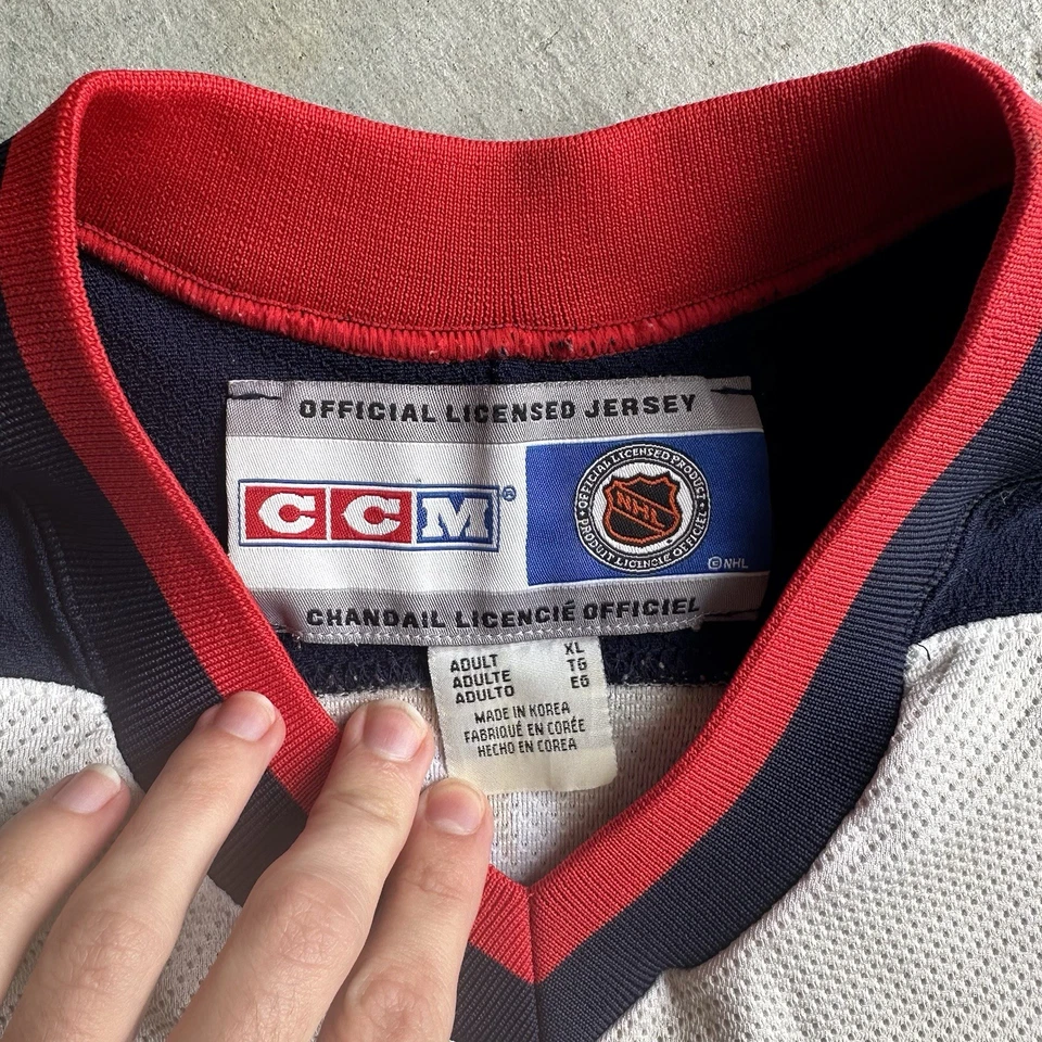 Vintage Columbus Blue Jackets Jersey Mens XL Extra Large Hockey CCM Made Canada - Image 4 of 4