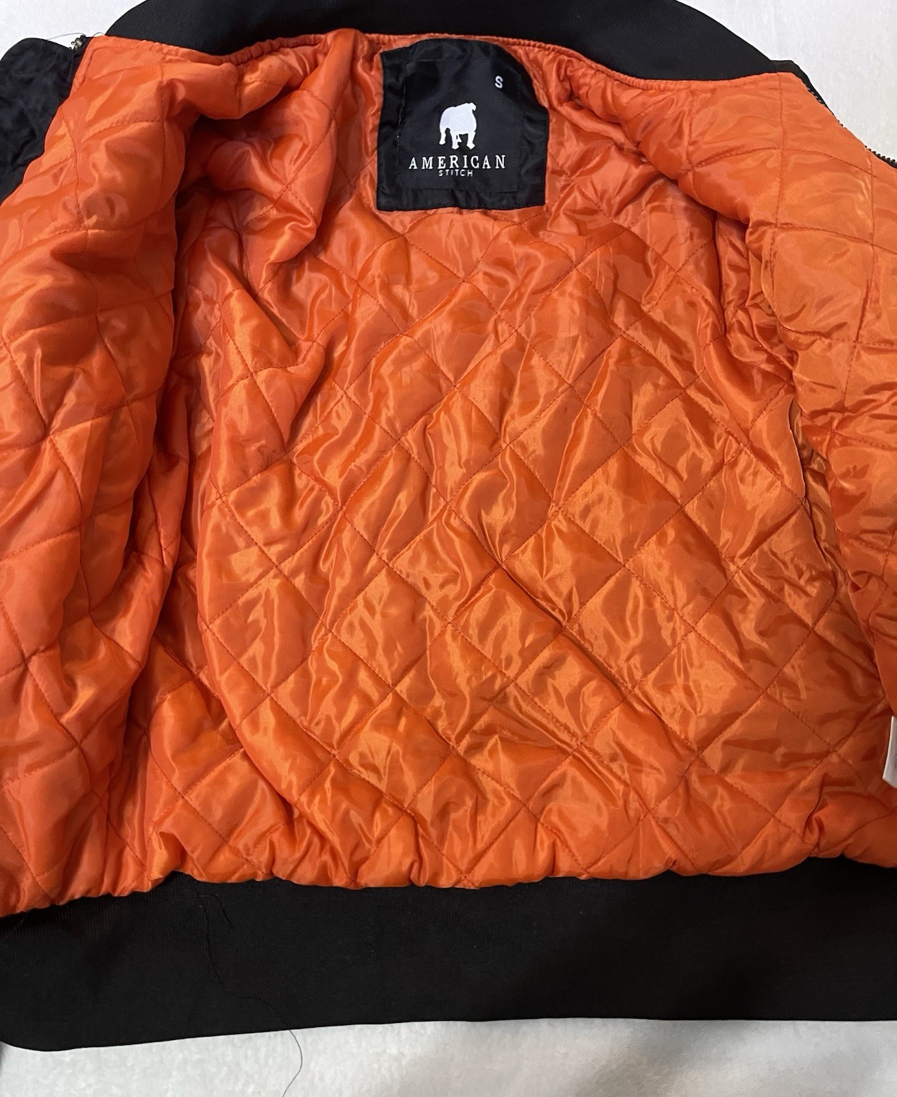 American Stitch Multi Patch Bomber JACKET COAT si… - image 7