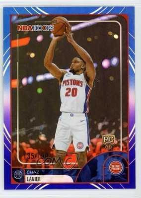 2025 Topps NBA Hoops Purple & Blue Rainbow /199 Chaz Lanier #218 Rookie RC 1vl9