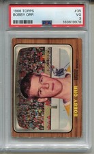1966 Topps Bobby Orr Rookie Card PSA 3 Graded #35. rookie card picture