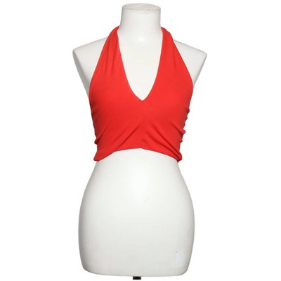 Zara, Neckholder Top, Größe: S, Rot, Baumwolle/Elasthan, Einfarbig, Damen #dOD