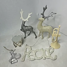 Christmas Ornaments Mixed/Random Lot of Hanging Ornaments 6 Pcs