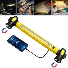 Under Hood Work Light Bar, 3000LM LED Magnetic Light Bar with Hooks Cordless