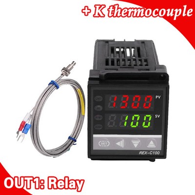 Digital Temperature Controller PID REX-C100 K Thermocouple Sensor Relay Output