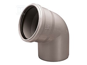 Oem Grau Pvc-Ht 110/67 Sanitärbogen, Für Interne Abwasserleitungen, Aschfarben - Bild 3