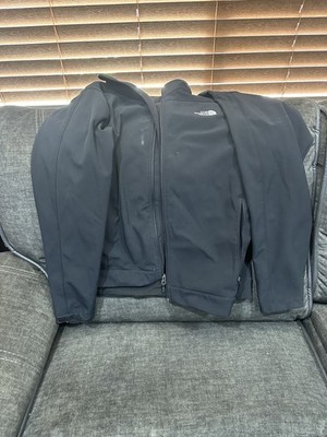 The North Face Men's L Black Softshell Jacket Full Zip Outdoor Casual