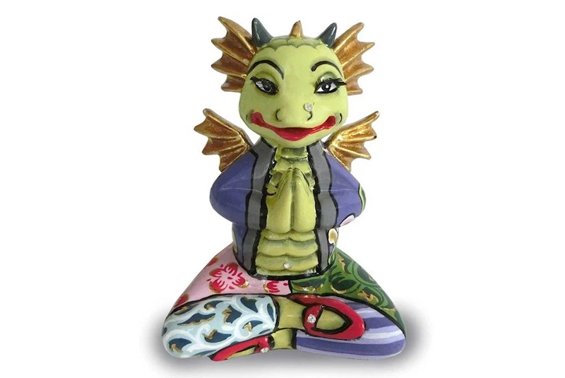 DRAGO Yoga Statua Scultura Caricatura Tom's Drag 4580 DRAGANA 13cm Pop Draghetto, fotografia 9 di 10