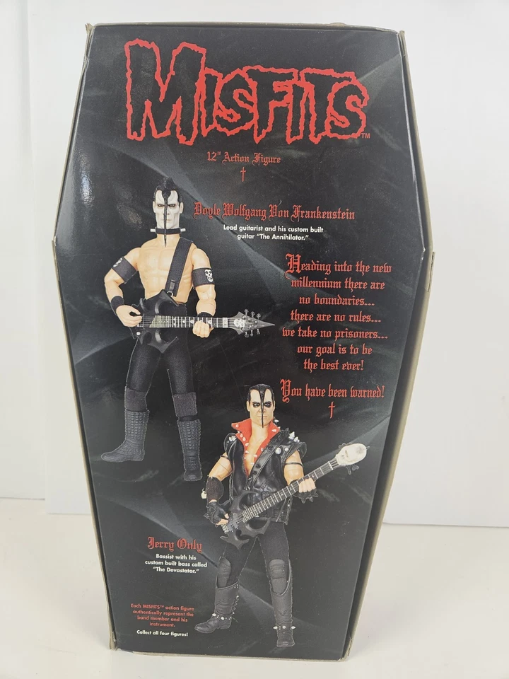 Figura de acción punk rock The Misfits 'Doyle' 1999 juguete 12" en caja ataúd original Foto 4 de 4