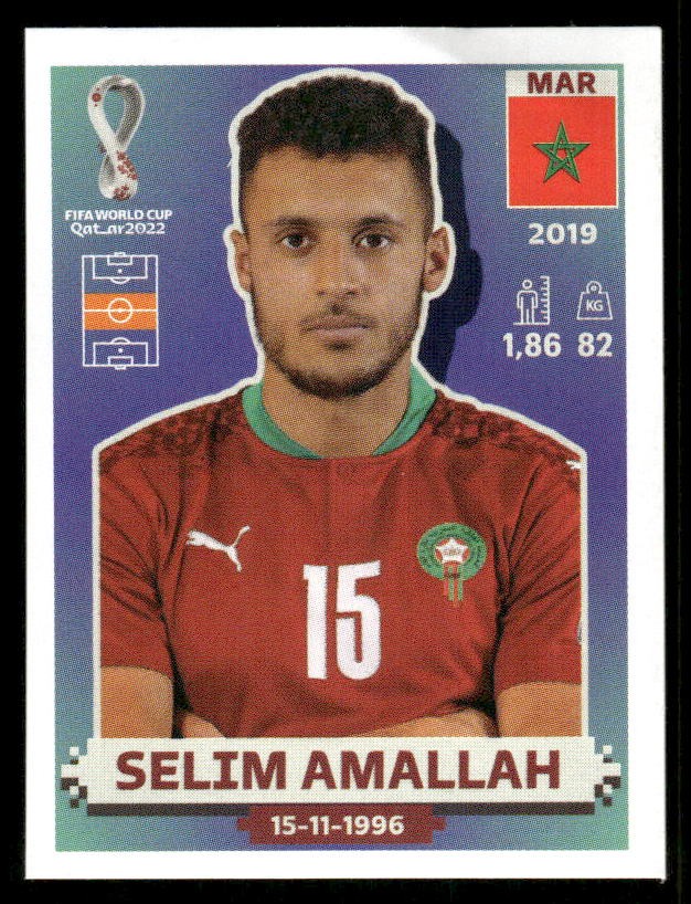 2022 Panini World Cup Stickers #MAR10 Selim Amallah - SCR