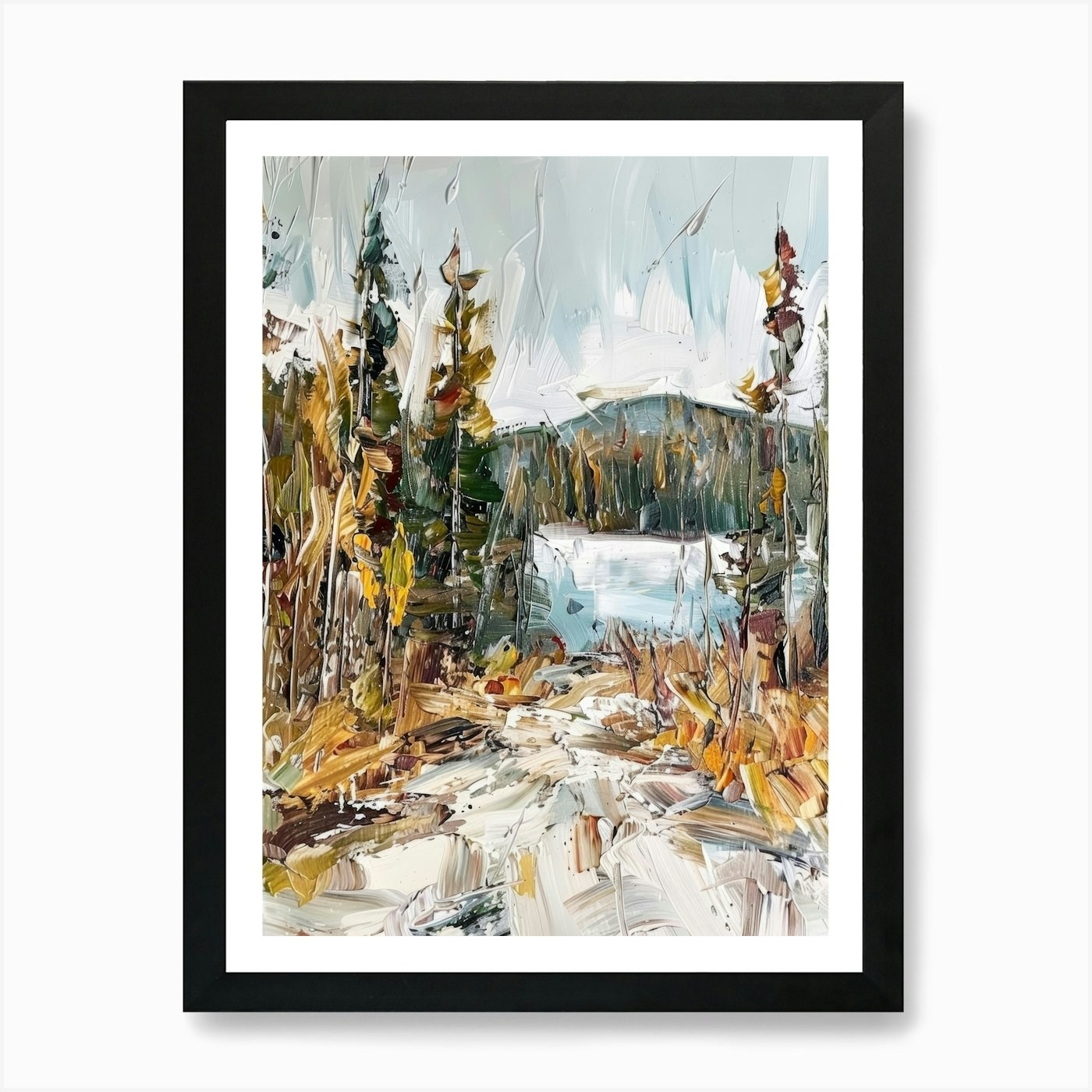 Road In The Woods 1 Art Print Framed Wall Art Poster Canvas Print Picture