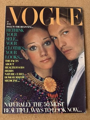 VOGUE UK Magazine Marisa Berenson + Helmut Berger July 1970 Vintage British