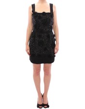 Dolce & Gabbana Black floral crystal embedded Women's dress Authentic
