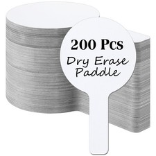 200 Pcs Dry Erase Answer Paddles for Classroom, Double-Sided Handheld Mini Wh...