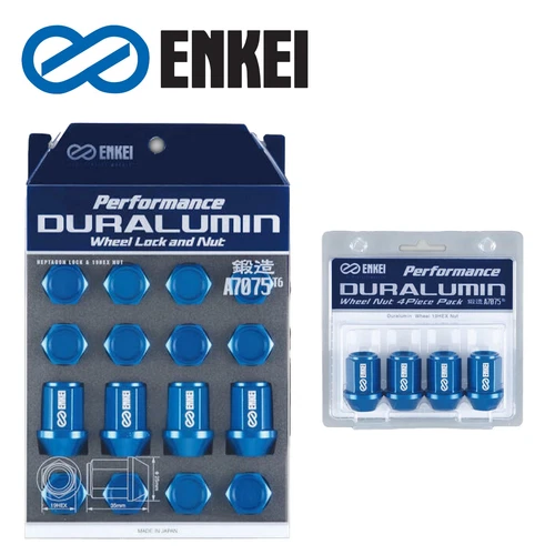 20pcs ENKEI Genuine Duralumin Wheel Lock Nut Set 19HEX 12x1.5 Blue