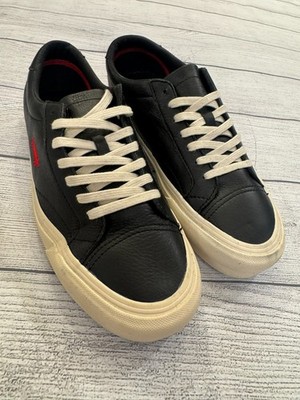 Vans Court Icon Salton Leather Shoes Black Mens 9 New Sneakers