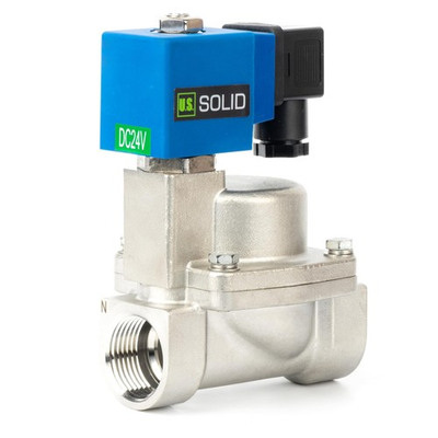 #ad U.S. Solid 1quot; High Pressure Solenoid Valve 24V DC Stainless Steel 100 bar... $224.53