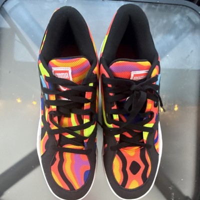 PUMA TRC Blaze Court Lava Multicolor Mesh Basketball Sneakers 377396-01
