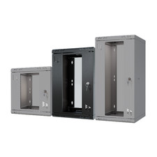 Armoire Rack 10" Standard 4U 6U 9U 12U 300 mm Noir Gris avec Porte Vitree