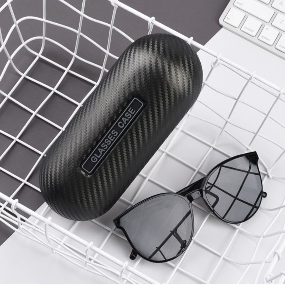 Carbon Fiber Sunglass Case Black Leather Glasses Storage Box Outdoor eBay