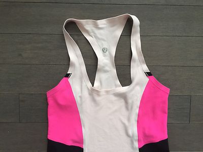 Lululemon Tank Top Shirt Size 4-6 Hot Pink/black/pink