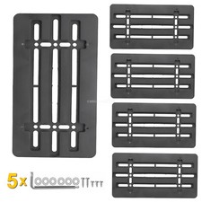 5x Soportes universales para matrícula de coche Soporte para etiquetas Montaje para parachoques con kit de tornillos