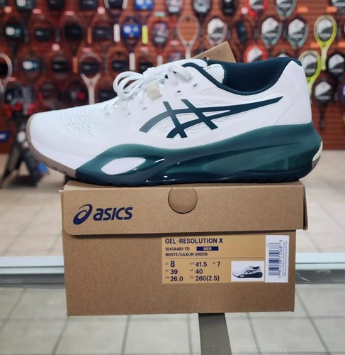 Asics Gel Resolution X White/Saxon Green Men Shoes - 第 1/5 張圖片