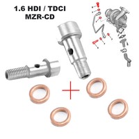 Banjoschrauben + Dichtungen FüR SchmieröLrohr Turbo C3 C4 Picasso C5 1,6 Hdi