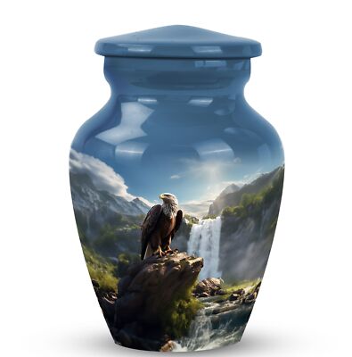 Eagle Respite - Respectful Urn for Ashes with Spirit of Freedom Keepsake