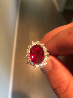 Kate Middleton Engagement Ring Worn By Princess Diana Ruby Red Natural Quartz Ebay