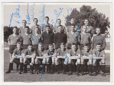 1. FC Nürnberg Schmidtpeter Foto von 1965 mit allen Autogrammen