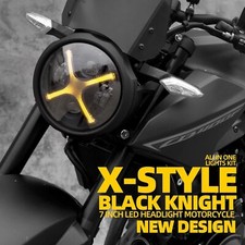7 Inch X Style Motorcycle Led Headlight Whiteamber Drl Led Motorcycle Head Lamp
