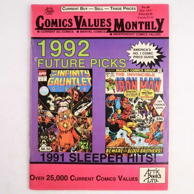 Comics Value Monthly March 1992 #68, Future Picks, Sleeper Hits