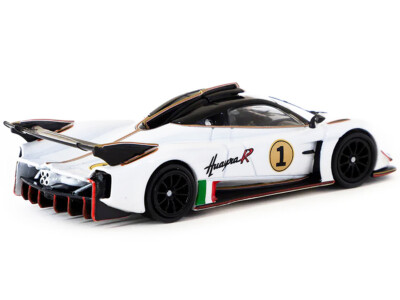 Tarmac Works Pagani Huayra R #1 Bianco Benny White 1/64 Diecast