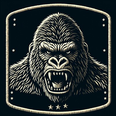 King Kong Embroidered Iron-on Patch - Kaiju Creature Decorative Craft Applique By Athena Brands
